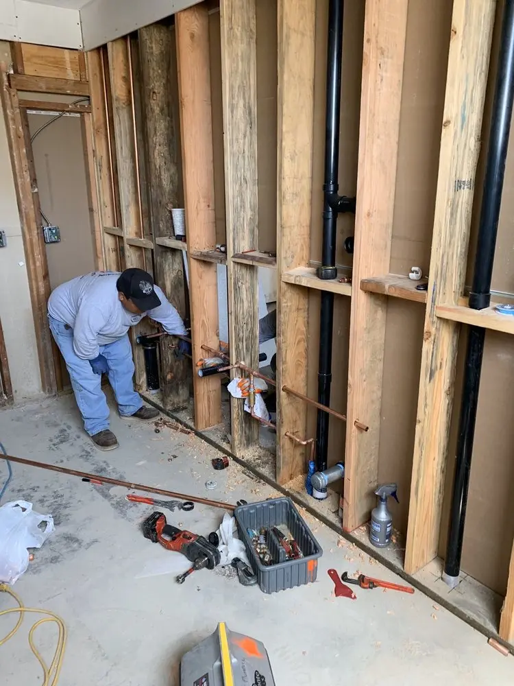Commercial rough-in plumbing for Gas Line Repair in Hayti